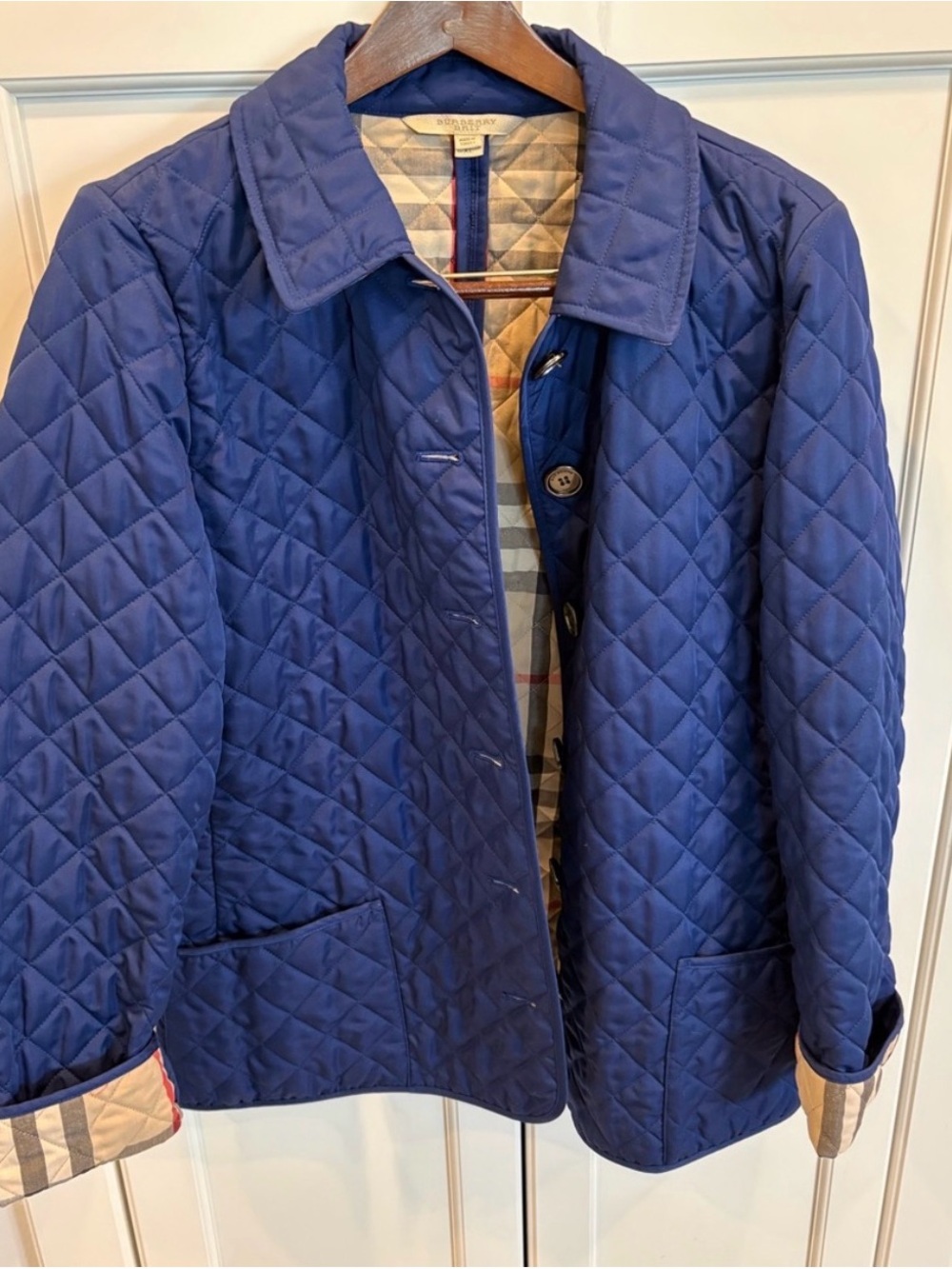Burberry Quilted Blue Lightweight Women's Jacket